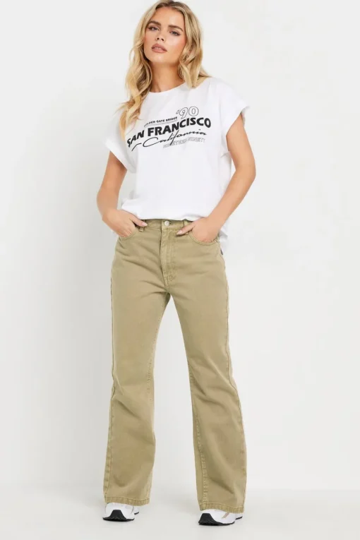 Pixiegirl Petite Natural Brown Straight Leg Jean