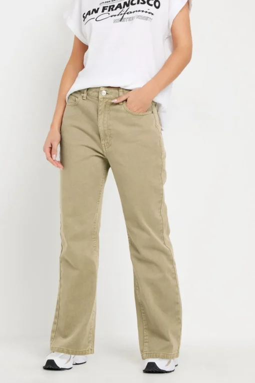 Pixiegirl Petite Natural Brown Straight Leg Jean