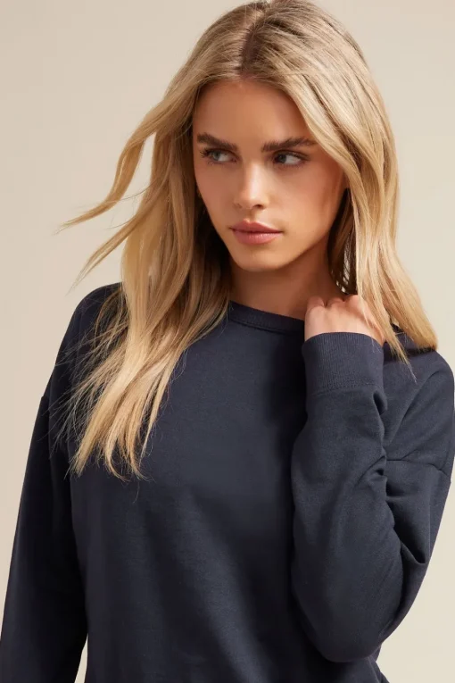 Pixiegirl Petite Navy Blue Jersey Sweatshirt