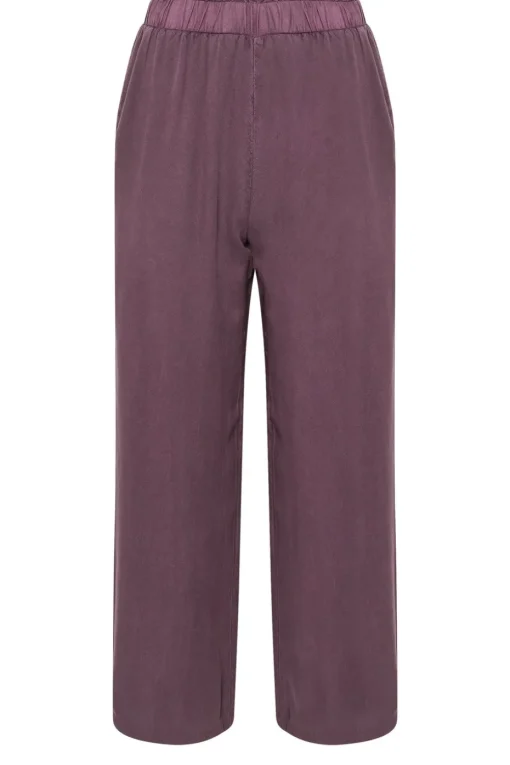 Pixiegirl Petite Purple Acid Wash Wide Leg Trousers