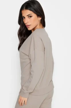 Pixiegirl Petite Stone Brown Crew Neck Sweatshirt