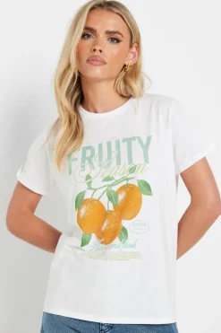 Pixiegirl White Cotton Fruity Graphic T-Shirt