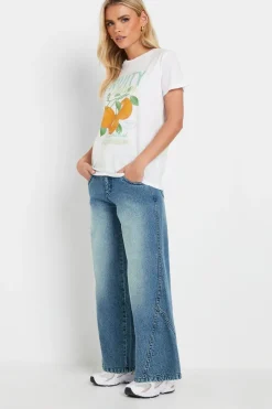 Pixiegirl White Cotton Fruity Graphic T-Shirt