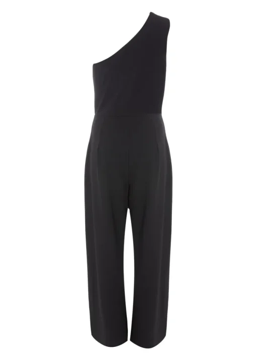 Quiz Black One Shoulder Floral Jumpsuit
