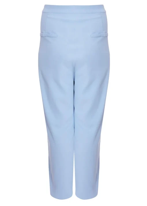 Quiz Blue Curve Tapered Leg Trousers