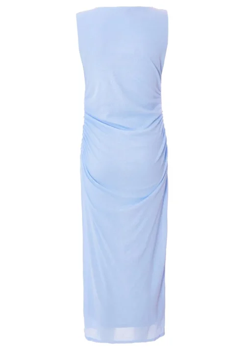 Quiz Blue Frill Midi Dress