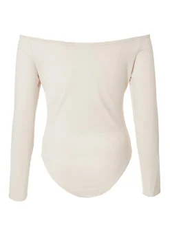 Quiz Cream Bardot Bodysuit