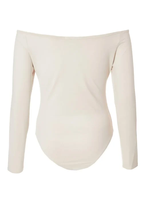 Quiz Cream Bardot Bodysuit