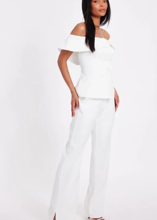 Quiz Cream Bardot Waistcoat