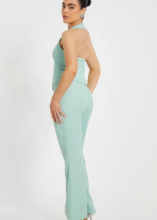 Quiz Mint Petite Woven Waistcoat