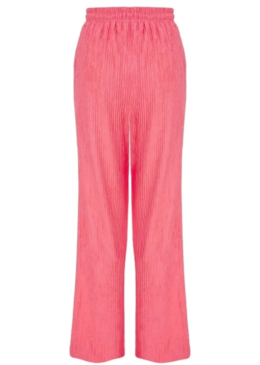Quiz Orange Textured Palazzo Trousers