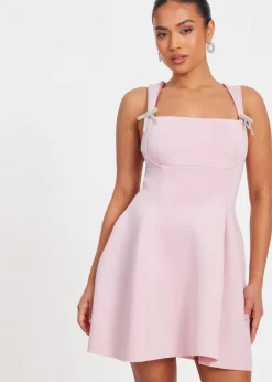Quiz Pink Petite A-Line Mini Dress