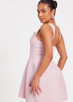 Quiz Pink Petite A-Line Mini Dress