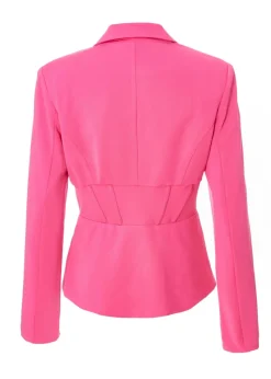 Quiz Pink Woven Tailored Blazer