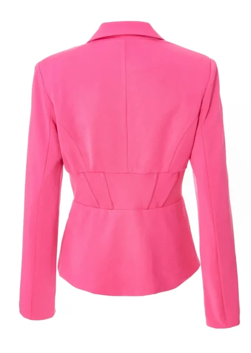 Quiz Pink Woven Tailored Blazer