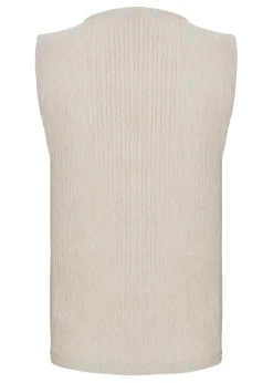 Quiz Stone V Neck Textured Waistcoat