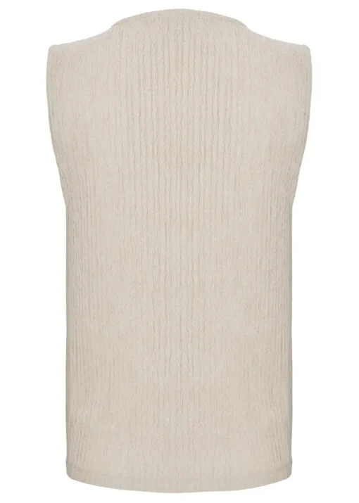 Quiz Stone V Neck Textured Waistcoat