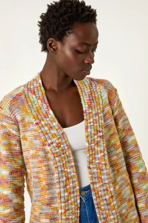 Roman Amber Purl Longline Knit Cardigan