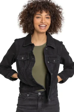 Roman Black Classic Cotton Denim Jacket