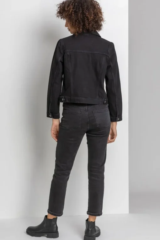 Roman Black Classic Cotton Denim Jacket