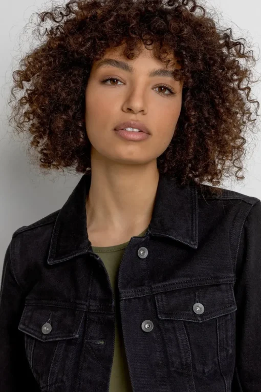 Roman Black Classic Cotton Denim Jacket