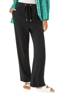 Roman Black Full Length Linen Trousers