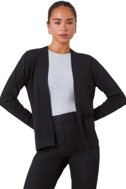 Roman Black Petite Plain Stretch Cardigan