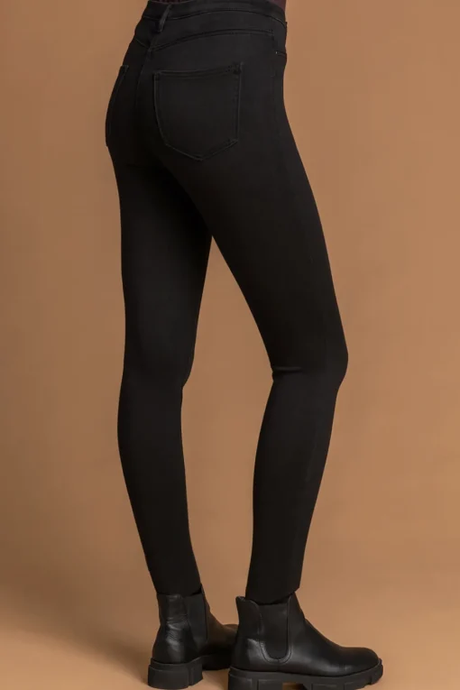 Roman Black Stretch Jersey Denim Jegging
