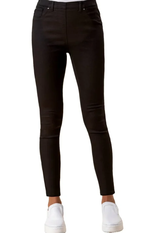 Roman Black Ultimate Denim Cropped Jegging (29 Inch)
