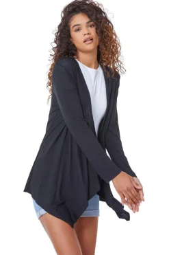 Roman Black Waterfall Front Jersey Cardigan