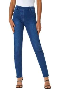 Roman Blue Elastic Waist 31" Denim Stretch Jegging