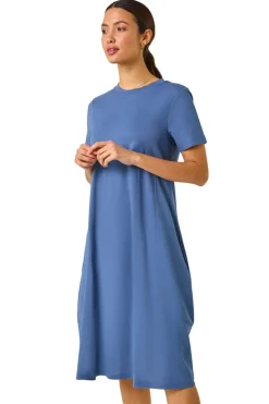 Roman Blue Relaxed T-Shirt Jersey Dress