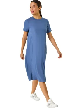 Roman Blue Relaxed T-Shirt Jersey Dress