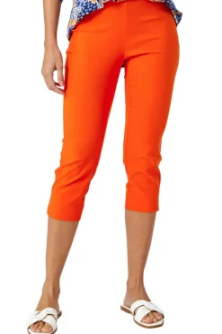 Roman Burnt Orange Cropped Stretch Trouser Capri Summer Leggings 3/4 Pedal Pushers