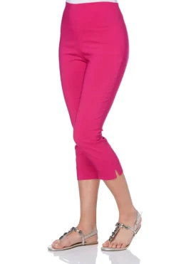 Roman Cerise Pink Cropped Stretch Trouser Capri Summer Leggings 3/4 Pedal Pushers