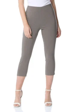 Roman Chocolate Cropped Stretch Trouser Capri Summer Leggings 3/4 Pedal Pushers