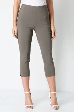 Roman Chocolate Cropped Stretch Trouser Capri Summer Leggings 3/4 Pedal Pushers