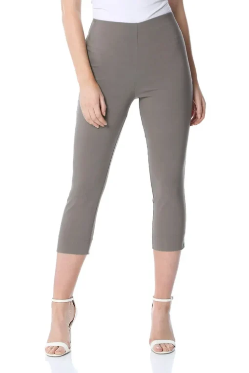 Roman Chocolate Cropped Stretch Trouser Capri Summer Leggings 3/4 Pedal Pushers