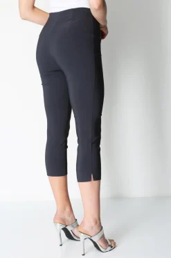 Roman Dark Grey Cropped Stretch Trouser Capri Summer Leggings 3/4 Pedal Pushers