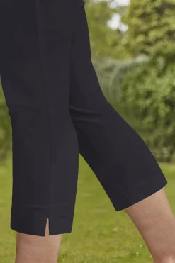 Roman Dark Grey Cropped Stretch Trouser Capri Summer Leggings 3/4 Pedal Pushers