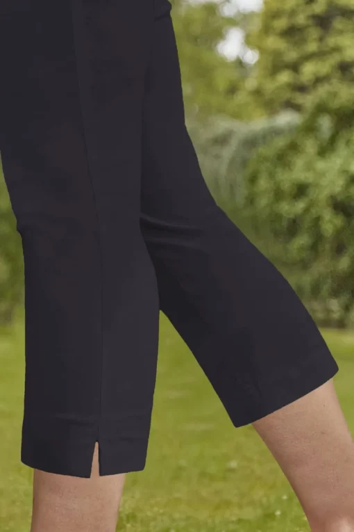 Roman Dark Grey Cropped Stretch Trouser Capri Summer Leggings 3/4 Pedal Pushers