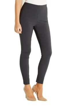 Roman Dark Grey Full Length Elastic Waist Stretch Trousers
