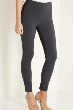 Roman Dark Grey Full Length Elastic Waist Stretch Trousers