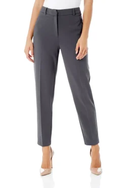 Roman Dark Grey Short Straight Leg Stretch Trouser