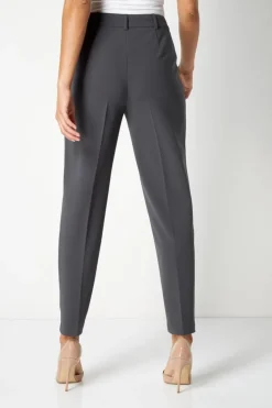 Roman Dark Grey Short Straight Leg Stretch Trouser