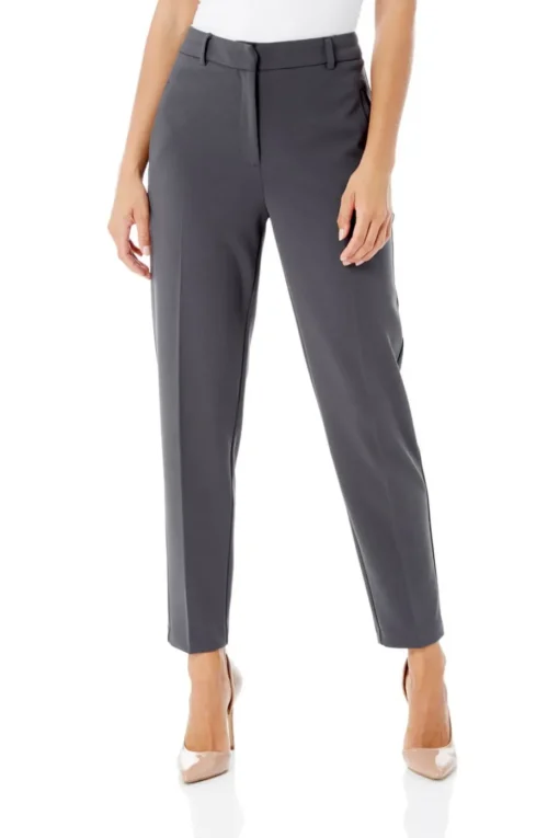 Roman Dark Grey Short Straight Leg Stretch Trouser