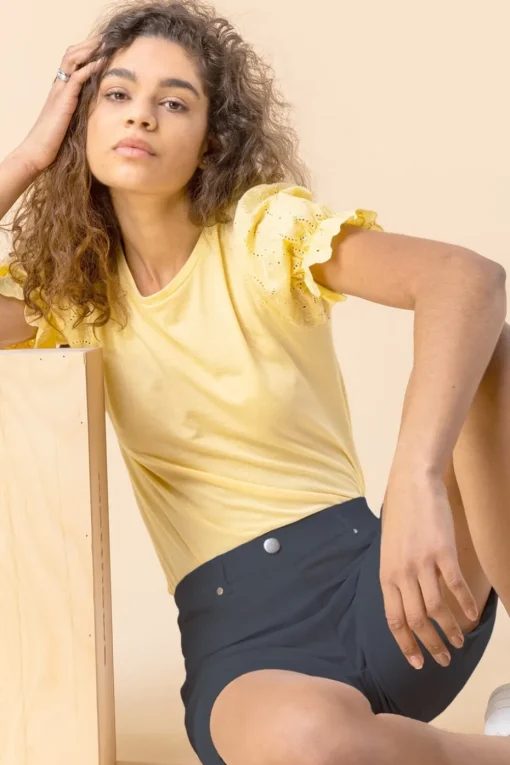 Roman Dark Grey Turn Up Stretch Shorts