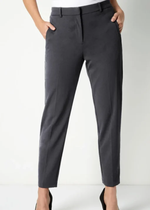 Roman Dark-Grey Straight Leg Stretch Trouser