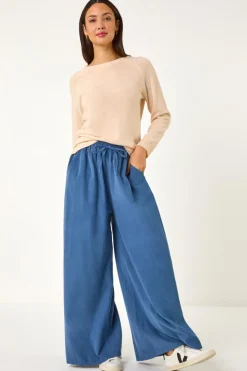 Roman Denim Baby Corduroy Wide Leg Trousers