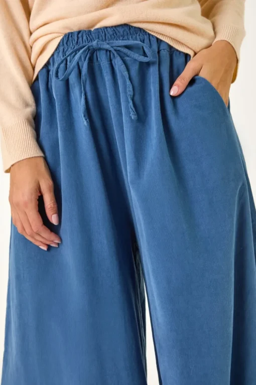 Roman Denim Baby Corduroy Wide Leg Trousers